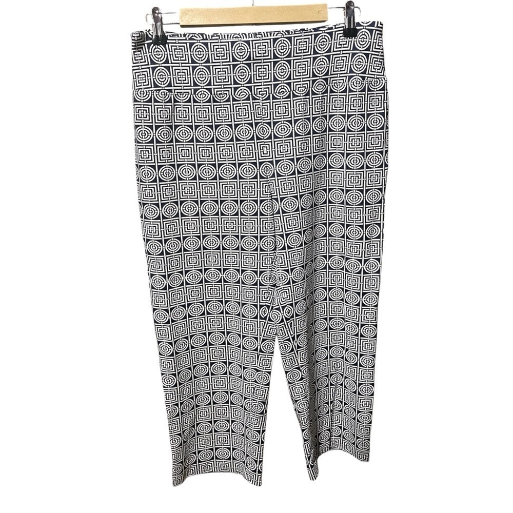 J. McLaughlin Geometric Navy and White  Pants 10